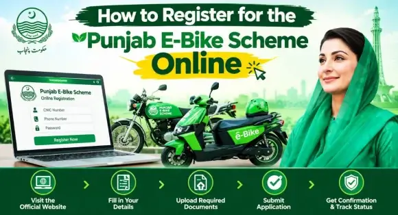 E-Bike Scheme Registration

Punjab The Punjab E-Bike Scheme gives students the opportunity to own an electric bike through government-backed financing and subsidies, making daily commutes more affordable, convenient, and environmentally friendly.

Applying is straightforward, but even small mistakes in the process can lead to delays or rejection. Success depends on meeting the eligibility requirements, preparing the right documents, and filling out the online application correctly.

This guide walks you through everything you need to know about Punjab E-Bike Scheme registration, from eligibility and required documents to the online application steps, e-balloting, financing, and final bike delivery.

Punjab Bike Scheme Phase 2 – Latest Registration Guide

Punjab E-Bike Scheme Eligibility Criteria

Before you begin your registration, it's important to confirm that you meet the scheme's basic eligibility conditions. The program is designed primarily to support students who need affordable transport to continue their education.

Since eligibility rules can shift from one phase to the next, always check the latest conditions on the official application portal before submitting your form.

Who Can Apply?

To qualify, applicants generally need to:

Be a student enrolled in a recognized college or university in Punjab

Meet the age requirement announced for the current phase

Hold a valid learner or driving license, where required by the scheme rules

Be a resident of Punjab with valid identification

Provide accurate personal and academic information

Satisfy any additional conditions set by the government or financing bank

Academic Requirements

Applicants must typically be active students at an eligible educational institution, providing details such as their institution, program, semester, and student registration information.

These details should match official academic records exactly, since even minor inconsistencies can create complications during verification.

Driving License Requirement

A valid driving license or learner's permit may be required, since the bike is intended for use on public roads.

Before applying, confirm which type of license is accepted for the current phase. An incorrect or unverifiable license can delay your application.

Can Female Students Apply?

Yes. Female students are fully eligible to apply as long as they meet the scheme's standard requirements, since the program is designed to improve access to affordable transportation for all eligible students, regardless of gender.

That said, it's worth checking the latest phase-specific rules, as quotas and vehicle options can vary between phases.

Important Eligibility Checks Before Registration

Before filling out your application, take a moment to confirm that:

Your CNIC and personal details are correct

Your student information is current

Your college or university details are accurate

Your license information is valid

You meet the age and residency requirements

You can provide all documents requested during verification

Meeting these criteria doesn't guarantee you'll receive a bike outright. When applications exceed the available allocation, eligible applicants are selected through the scheme's e-balloting process.

With eligibility covered, the next step is preparing the documents you'll need before starting your online registration.

Documents Required for Punjab E-Bike Registration

Having your documents ready in advance makes the registration process considerably smoother, since missing or incorrect information is one of the most common causes of delay during verification.

Document requirements can change slightly with each phase, so it's worth reviewing the latest instructions on the official portal before you begin.

CNIC and Personal Information

Your CNIC is used to verify your identity, so enter your name, CNIC number, date of birth, address, and other details exactly as they appear on your official documents.

Even a small spelling error or outdated detail can create a mismatch that slows down verification.

Student and Academic Documents

Since the scheme targets eligible students, you'll likely need to provide proof related to your education, including:

Student card or enrollment details

Name of your college or university

Program or degree information

Semester or academic session

Student registration or roll number, where applicable

This information should align with the records held by your educational institution.

Driving License or Learner Permit

Depending on the current scheme requirements, you may need to provide a valid driving license or learner permit.

Keep a copy on hand while completing the application, and double-check the license number and other details before submitting the form.

Guarantor Information

If your bike is provided through a financing arrangement, you'll likely need to include a guarantor's personal and contact details.

Enter this information accurately, and loop your guarantor in beforehand so everything they need to provide is ready when the time comes.

Additional Financing Documents

Selected applicants may be asked for further documents during the financing or verification stage, depending on the participating bank's requirements and the terms of the current phase.

Uploading a document during registration doesn't mean the financing process is complete — expect further instructions after verification.

Tips for Preparing Your Documents

Before you start the application, gather clear, readable copies of everything you'll need. A few things worth double-checking:

Your name and CNIC details match across documents

Your academic information is current

Your license or learner permit details are correct

All documents are valid and clearly legible

Files follow the portal's format and size requirements

You never upload documents through an unofficial website or hand them to an unknown agent

Above all, never submit false or altered documents — registration information can and will be verified.

Once your documents are in order, you're ready for the most important part: completing the online registration form step by step.

How to Register for the Punjab E-Bike Scheme Online

Registration happens entirely online through the designated government portal. Before you start, have your CNIC, student information, license details, and other required documents ready to go.

Take your time filling out the form — incorrect information at this stage can create verification issues or affect your eligibility later.

Step 1: Open the Official Registration Portal

Start on the official Punjab E-Bike Scheme registration portal, and steer clear of unofficial websites or agents who claim they can guarantee your selection.

Find the current scheme or application option, and confirm the registration window is actually open before you proceed.

Step 2: Create Your Account

New applicants need to create an account using the details the portal requests, typically including:

CNIC number

Mobile phone number

Email address

Password or other login credentials

Use a mobile number you'll have access to throughout the process, and store your login details somewhere secure.

Step 3: Complete Your Personal Profile

After logging in, fill out your personal profile using the information exactly as it appears on your official documents — your name, CNIC details, date of birth, address, and contact information.

Review each field carefully before moving on, and avoid entering anything based on guesswork.

Step 4: Add Your Academic Information

Next, provide your educational details, including your institution, degree or program, semester, and student identification.

Cross-check these against your student records, since this information may be verified later.

Step 5: Enter License and Bike Details

If required, enter your license or learner permit details carefully at this stage.

You may also need to choose your preferred vehicle from the options available in the current phase. Review the choices and their financing terms before selecting, and make sure you actually meet the requirements for whichever option you pick.

Step 6: Provide Guarantor Details

Where a guarantor is required for financing, enter their information accurately and make sure they're aware they've been listed on your application — incorrect or unverifiable details here can complicate things later.

Step 7: Upload the Required Documents

Upload the documents the portal requests, making sure each file is:

Clear and readable

Correctly matched to what's being requested

In the required format

Within the allowed file size

Give each document a final check before uploading, since a blurry scan or the wrong file can hold up verification.

Step 8: Review and Submit the Application

Resist the urge to rush the final submission. Go back through every section first, including your:

CNIC and personal details

Contact information

Academic information

License details

Guarantor information

Vehicle selection

Uploaded documents

Once you're confident everything is correct, submit the application. Save or download your reference number if the portal provides one — it'll come in handy for tracking your application status later.

What Happens After Online Registration?

Submitting the form is not the same as receiving an e-bike. Your application still needs to pass document and eligibility verification before you're considered for selection.

If eligible applicants outnumber the available bikes, selection moves to e-balloting. From there, successful applicants proceed through financing, approval, and vehicle collection.

The next section walks through exactly how that verification and selection process works.

E-Balloting, Verification, and Approval Process

Submitting your application is only the beginning. From here, eligible applications move into verification and selection, and when demand outpaces supply, e-balloting decides who moves forward.

Here's what to expect once your form is in.

How E-Balloting Works

E-balloting exists to keep the selection process transparent when there are more eligible applicants than available bikes.

Applications are first checked against the eligibility criteria, and only those that pass move into the selection pool. From there, a computerized system draws applicants at random.

Being eligible doesn't guarantee you'll be picked — and no one can guarantee selection in exchange for money, so treat any such claim as a red flag.

Application and Document Verification

Once selected, your information goes through another round of checks by the relevant authorities or participating institutions. This typically covers:

CNIC and personal information

Student and educational records

Driving license or learner permit

Guarantor information

Uploaded documents

Financing-related information

Make sure everything in your application is genuine and matches your official records — missing documents or information that can't be verified will delay or halt your application.

Role of the Bank of Punjab

The Bank of Punjab (BOP) is typically involved in the financing and verification stages, depending on the current phase and its terms.

For applicants using the financing facility, the bank carries out the necessary financial checks and documentation before finalizing the arrangement, so follow their instructions closely and respond promptly to any requests for additional information.

Approval and Financing

Once the required checks clear, successful applicants move toward financing approval, which may involve signing financing documents, meeting down-payment requirements, and completing other bank procedures.

Financing terms can vary between phases, so always confirm the current terms rather than relying on details from an earlier cycle.

What Happens After Approval?

Once financing and other formalities are complete, you'll move toward bike allocation and collection. Expect instructions covering:

Down payment or other payable amounts

Financing documentation

Vehicle allocation

Collection or delivery location

Documents required at pickup

Keep your application and approval details safe until the entire process wraps up.

What If Your Application Is Not Selected?

Not being selected in the e-balloting doesn't mean anything was wrong with your application — it simply reflects the number of eligible applicants relative to available bikes in that phase.

Keep an eye on official announcements for future phases, and never pay anyone who claims they can add your name to a selected list.

The safest path forward is sticking to the official portal and authorized institutions for updates on your status, verification, financing, and collection.

Subsidy, Financing, and Installment Details

The scheme is built to make electric bikes more affordable by combining a government subsidy with a financing facility, rather than requiring applicants to pay the full price upfront.

Subsidy amounts, down payments, loan periods, and installment structures can all shift between phases, so check the latest official terms before accepting any financing offer.

Government Subsidy

The government subsidy reduces how much the selected applicant has to pay toward the bike's overall cost, making ownership more accessible to students who couldn't otherwise afford the full price.

That said, a subsidy doesn't mean the bike is entirely free — in a financing-based scheme, the remaining balance still needs to be repaid according to the agreed terms.

Bike Financing

Selected applicants may be offered financing through the participating bank, with the process shaped by the terms announced for that particular phase.

Before accepting, make sure you understand:

Total vehicle price

Government subsidy amount

Your down payment

Amount being financed

Repayment period

Monthly installment

Any applicable fees or charges

Other financing conditions

Together, these give you a realistic picture of what owning the bike will actually cost.

Down Payment

A down payment is typically required before the bike is released, with the exact amount depending on the current phase's financing terms.

Only make payments through the official channels explained by the bank or government authorities — never hand money to an unofficial agent.

Monthly Installments

The remaining balance is usually repaid through monthly installments over an approved period, with the size of each payment shaped by the financed amount and repayment duration.

A longer repayment period lowers your monthly payment but can raise the overall cost, so it's worth weighing the total amount payable rather than focusing on the installment alone.

E-Bike Scheme vs PM Bike Scheme vs Pink Scooty : Which Is the Best For You

What Applicants Should Check Before Accepting Financing

Before signing anything, review the bank's terms carefully — particularly the repayment schedule and any additional charges. Make sure you know:

How much you need to pay initially

When the first installment is due

How much each installment will be

How long you'll be making payments

What happens if a payment is late

Whether any additional bank charges apply

Rely on official figures rather than anything shared on social media or by unofficial agents, since terms can change with each new phase.

Is the Punjab E-Bike Completely Free?

Not necessarily. Terms like "government e-bike scheme" or "subsidized bike scheme" don't automatically mean every selected applicant gets a free vehicle.

Where subsidized financing applies, the government covers part of the cost while the applicant pays the rest under the approved terms.

Always confirm the latest official announcement to see whether the current phase offers a subsidy, interest-free financing, or a different arrangement altogether — understanding these costs upfront helps you avoid surprises later.

Bike Delivery and Collection Process

Selection doesn't mean immediate collection. Verification, financing, and other formalities still need to be completed before the bike moves to allocation and delivery.

What Happens After Financing Approval?

Once your application and financing are approved, you'll receive instructions covering your assigned vehicle, collection point, required payments, and documentation.

Hold onto your approval and application details, since you'll likely need them at the point of collection.

Complete the Required Formalities

Before receiving your vehicle, make sure all required procedures are complete, which may include:

Completing bank financing documents

Paying the required down payment

Providing original documents for verification

Completing vehicle-related paperwork

Following the authorized institution's instructions

Never hand over original documents to an unknown person or unofficial agent.

Bike Allocation and Collection

Once formalities are complete, you'll be informed about collection or delivery arrangements, which typically involve visiting an authorized dealership or designated location with the documents specified in your instructions.

Before accepting the vehicle, confirm that the bike and its paperwork match what you were told to expect.

What to Check Before Taking the Bike

Give the vehicle a basic inspection before leaving the collection point. Check for visible damage and confirm the supplied equipment is complete, including:

Vehicle model and variant

Registration or identification details

Battery and charger

Keys and accessories

Warranty information

Relevant ownership documents

Flag any issues to the authorized representative before you accept the vehicle.

Registration and Ownership Documents

The Punjab E-Bike Scheme requires registration and other legal formalities before the bike can be used on public roads, so follow the instructions provided by the relevant authorities and dealership.

Keep copies of your purchase, financing, registration, and warranty documents somewhere safe — they'll come in handy for future servicing, ownership verification, and other vehicle-related matters.

After Receiving Your E-Bike

Once you have the bike, follow the manufacturer's guidance on charging, battery care, and maintenance, and avoid making unauthorized modifications to the electrical system.

Make sure you hold the appropriate license and follow applicable traffic laws before riding.

The process is complete once you've received the vehicle and wrapped up the required legal and financing formalities. If you haven't been selected yet, the best next step is understanding how to avoid common registration mistakes and steer clear of fraud.

Final Thought

The Punjab E-Bike Scheme can make daily travel significantly more affordable for eligible students, and a successful application starts with checking the eligibility criteria and preparing the right documents well in advance.

Follow each registration step carefully, provide accurate information, and keep track of verification, e-balloting, financing, and delivery updates as they come in. Most importantly, stick to official channels and steer clear of anyone promising guaranteed selection — with careful preparation, you can get through the process with far fewer delays and mistakes.

If you still have questions about your application, feel free to reach out to us through our Contact Us page.